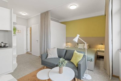 * ALL-INCLUSIVE-LIVING * im HANS-Y - Pauschalmiete (inkl. Strom, Heizung, Internet, Pool, Gym, Spa &amp; vieles mehr) + flexible Laufzeiten!
