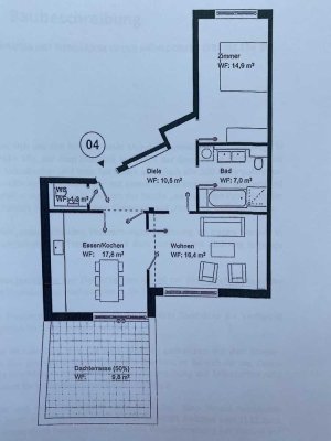 Helle Neubau 2-Zimmer-Wohnung mit großer Dachterrasse im Zentrum von Altötting
