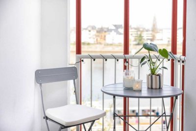 Vollmöbliert: Einzigartige Maisonette mit 2 Balkonen und Moselblick in Koblenzer Altstadt