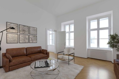 Zeitloser Altbau mit Balkon in einer der begehrtesten Adressen des 9. Bezirks