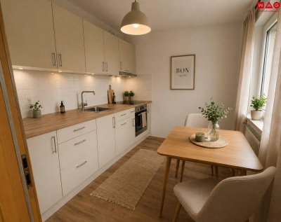 Top sanierte &amp; neuwertige 2-Zimmer-Wohnung mit Loggia und Aufzug in Linz / Spallerhof / Hornikweg!