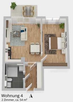 Erstbezug: Exklusive 2-Zimmer Wohnung mit Garten in Münster-Gremmendorf-West