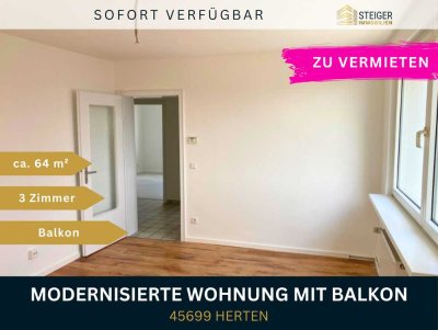 Helle 3-Zimmer-Wohnung mit Südbalkon – Ideal für Familien oder Paare!