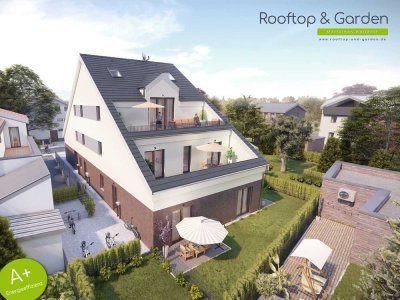 Dachterrasse I Wohnung ohne Dachschrägen I A+ Energieeffizienz I Rooftop & Garden I provisionsfrei
