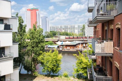 Designer-Penthouse mit Spree-Blick: Dachterrasse, 2 Balkone, Fußbodenheizung - Industrial Style