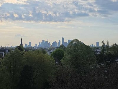 Voll möblierte 1-ZW mit schönem Skyline Blick