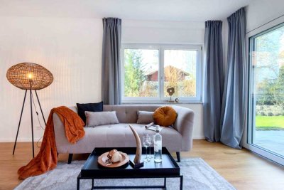 Moderne 2-Zimmer-Gartenwohnung mit großem Privatgarten – auch zur 3-Zimmer-Wohnung umgestaltbar