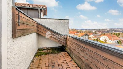 Vermietete 2-Zimmer-Dachgeschosswohnung mit großem Balkon und Stellplatz