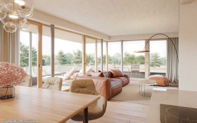 Naturnah und lichterfüllt Leben im Holzhaus