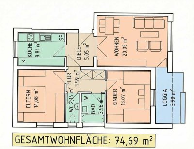 Ideal für Selbstnutzer & Anleger: Solide 3-Zimmer-ETW in gepflegter Wohnanlage
