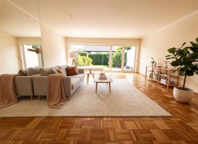 Mammolshain: Großzügiges, lichtdurchflutetes Reihenmittelhaus mit Garten, Terrasse und Dachterrasse