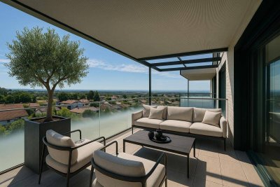 Provisionsfrei: Erstbezug und fertig - kompakte 3 Zimmer Wohnung - Luxuriös im Grünen Wohnen