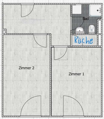 Helle 2-Zimmer Wohnung in MFH - in direkter Nähe zur HHU