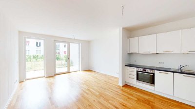 Moderne 2-Zimmer-Erdgeschosswohnung mit Terrasse