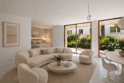 Moderne 2-Zimmer Design Garten Wohnung in zentraler aber ruhiger Mitte Lage