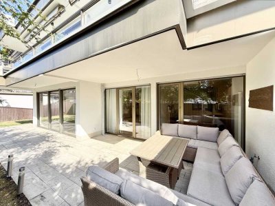 Wohnen wie im Bungalow: Exklusive EG-Wohnung mit sonnigen Terrassen & großem Garten