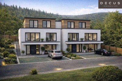 | Exklusives Doppelhaus am Bartberg in Pressbaum | Panoramalage mit Blick auf den Wienerwaldsee &amp; direkter Waldrandlage | Schlüsselfertig |