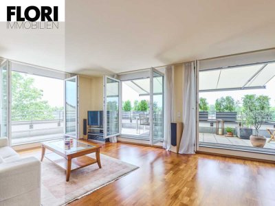 Exklusive Dachterrassenwohnung mit großem Wohnbereich und Weitblick