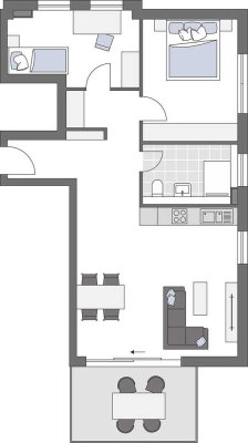++RESERVIERT++ Exklusive 3-Zimmer-Wohnung mit großzügigem Wohnbereich und Balkon