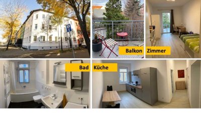 Exklusive 1-Zimmer-Wohnung mit gehobener Innenausstattung mit Balkon und EBK in Erfurt