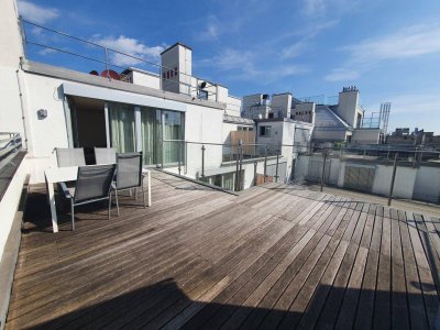DACHTERRASSENMIETE, Nähe Börse / Rudolfsplatz - teilmöbliert