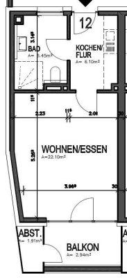 Modernes 1‑Zimmer‑Apartment in Top‑Lage Osnabrück