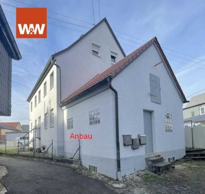 Zweifamilienhaus mit Garage, Terrasse und Anbau in Lindach - Erwerb des Nachbarhauses auch möglich!