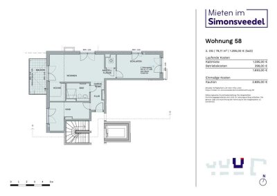Erstbezug in K-Weidenpesch: 3,5-Zimmer-Wohnung im 3. OG mit Balkon!