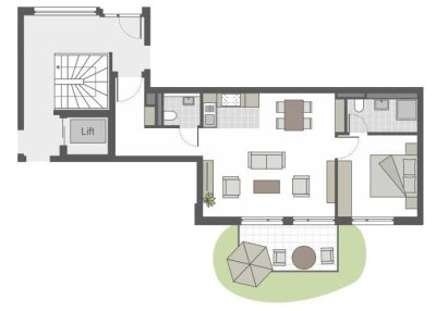 2-Zimmer-Wohnung mit Gartenanteil in zentraler Lage von Nürtingen