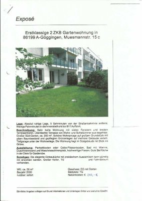 Wohnen mit Charakter: 2-Zimmer-Wohnung in Augsburg-Göggingen