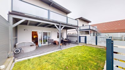 SENSATIONELLE DESIGNERKÜCHE integriert in den großen WOHNSALON - 3 SCHLAFZIMMER mit Balkon Top BADEZIMMER - TERRASSE - GARTEN - 155m² Wohnfläche in Unterzögersdorf / Stockerau!