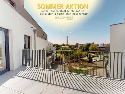 Familientraum: 4-Zimmer-Neubauwohnung mit fabelhaftem Blick, EBK, Balkon u.v.m. im "Bergquartier"