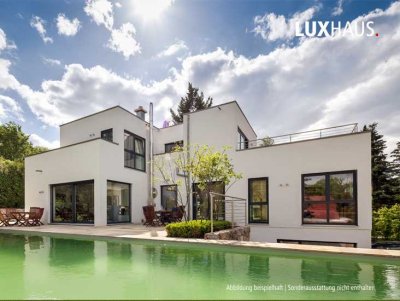 Modernes Architektenhaus von LUXHAUS - klare Linien, offenes Raumkonzept, exklusives Wohnerlebnis