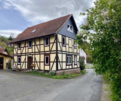 Schönes freundliches Fachwerkhaus mit Werkstatt, Atelier, Lagerhalle