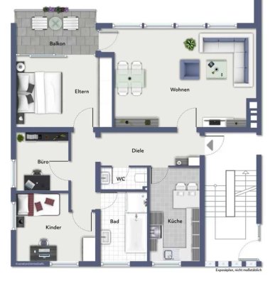 Helle 4-Zimmer-Wohnung mit Balkon in Mettingen