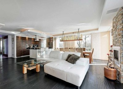 “Luxuriöse 115-m²-Designerwohnung am Mühlbach in den Isargärten-Wasserspiele