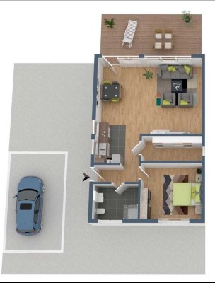 Neubau/Erstbezug  2.5-Raum-Wohnung mit Terrasse