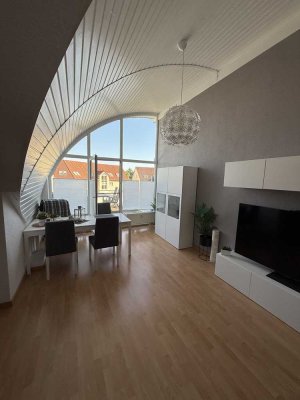 Ansprechende 1,5-Zimmer-DG-Wohnung mit Balkon und Einbauküche in Halberstadt