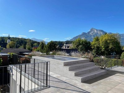 255m² Penthouse auf einer Ebene mit großen Panoramaterrassen in Morzg