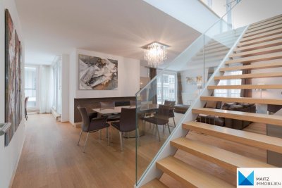 Stilvoll möblierte DG-Wohnung mit 2 Terrassen | 2 GARAGEN opt ** KLIMAANLAGE ** U3 ROCHUSMARKT **