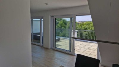 3,5-Zimmer-Maisonette-Wohnung teilmöbiliert, mit EBK und fantastischer Aussicht