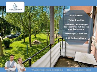 Bezugsfrei! Großzügig geschnittene 3-Zimmer-Wohnung mit hofseitigem Südbalkon und Stellplatz