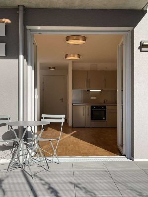 Single Apartment mit sonniger Terrasse und Garage