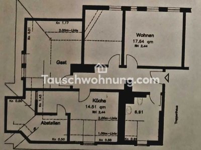 Tauschwohnung: Tauschangebot 3Zi Wohnung gegen 4Zi Wohnung