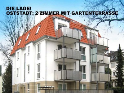 OSTSTADT - DIE LAGE! 2-ZKB GARTENTERRASSE