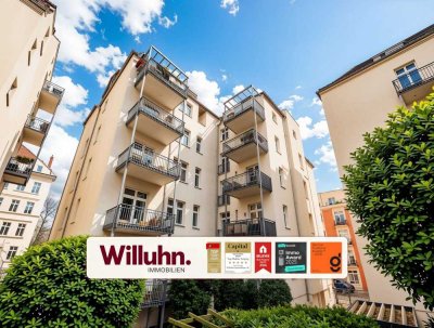 Stilvolle Altbauwohnung im Leipziger Süden! 3-Zimmer Wohnung I Balkon I Aufzug  Denkmalschutz