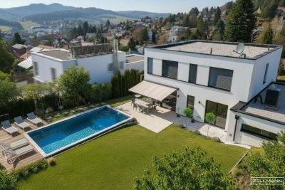 GABLITZ | modernes Einfamilienhaus mit tollem Blick über Gablitz | 8x4 Pool | hochwertig ausstattet | ZELLMANN IMMOBILIEN