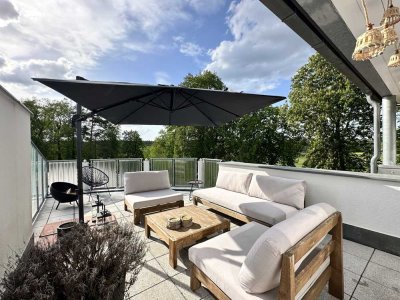 Exklusive Design-Maisonette mit zwei Terrassen für höchste Ansprüche nach Ruhe und Ästhetik
