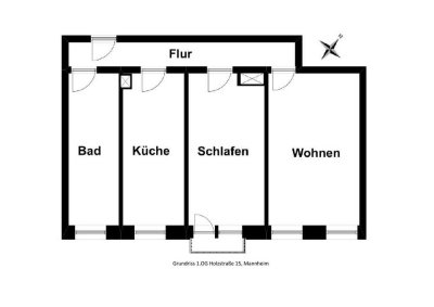 Exklusive, renovierte 2-Zimmer-Wohnung mit Balkon und EBK in Mannheim