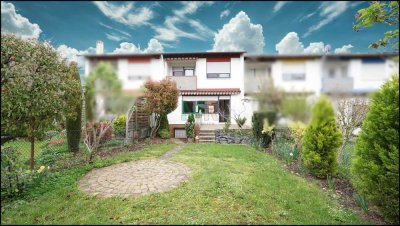 Reihenmittelhaus mit Garten und zwei Garagen in Landau